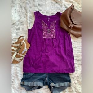 St. John’s Bay Purple Sleeveless Tank Top